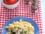 Rezept Pasta mit erbsen und champignons