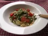 Rezept Orzotto (Pastasotto) mit Samphire (Queller) Minzpesto und Krebsfleisch