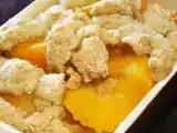 Rezept Peach cobbler (mit zimtstreuseln)