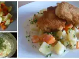 Rezept Mittags: gebackener fisch auf rahmkartoffeln