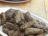 Rezept Mercimekli bulgurlu sarma / gefüllte weinblätter mit linsen und bulgur