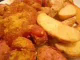 Rezept Veggi ~ currywurst mit kartoffelwedges