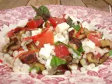 Rezept Graupensalat mit gebratenen auberginenwürfeln, tomaten und fetakäse