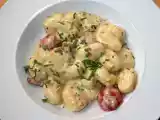 Rezept Gnocchis mit schinken-sahne soße (blitzschnell)