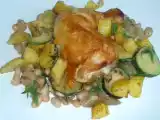 Rezept Plattes paprikahuhn mit zucchini-bohnengemüse