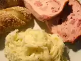 Rezept Spießbraten ~ fleischkäse mit krautsalat