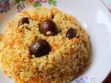 Rezept Kestaneli bulgur pilavi- maronen bulgur pilaw