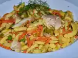 Rezept Gemüsespätzle mit räucherforelle
