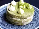 Rezept Matcha-bisquit mit weißer schoko-mousse