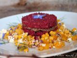 Rezept törtchen violette avec une salade de mais