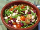 Rezept Bunter bohnensalat mit kirschtomaten und basilikum