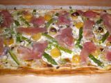 Rezept Frühlingspizza mit grünem spargel und prosciutto