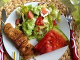 Rezept Würzige putenspieße mit grill-melone