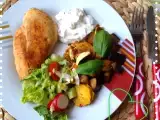 Rezept Hühnchenbrust, ratatouille und radieschenquark