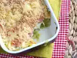 Rezept Lauchgratin mit schinken und käse