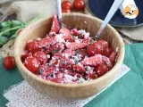 Rezept Basilikumsalat mit erdbeeren, tomaten und feta