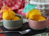 Rezept Sorbet mit grüner zitrone und mango, aus nur 3 zutaten und bereit in 5 minuten!