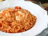 Rezept Orzo-nudeln mit tomaten und garnelen, zubereitet wie ein risotto