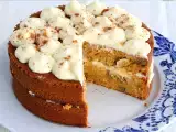 Rezept Carrot Cake mit Walnüssen : saftiger Karottenkuchen