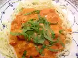 Rezept Spaghetti mit cremiger tomatensauce und tiger prawns