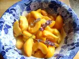 Rezept Pfirsich in wein mit lavendel