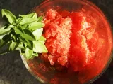 Rezept Tomaten granita mit karamelisiertem rosmarin und ouzo