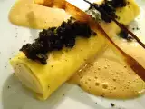 Rezept Reinanken-canneloni, morchelstreusel, lauchschaum