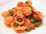 Rezept Orechiette con piselli e speck