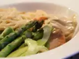 Rezept Gemüse und lachs im chinesischen steamer gegart