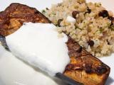 Rezept Gebackene aubergine mit bulgur