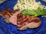 Rezept Rinderhüftsteak mit basilikumreis