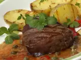 Rezept Filet mignon mit pikanter provenzalischer sauce und kartoffelhälften vom grill