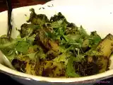 Rezept Aloo methi kartoffeln mit bockshornkleeblättern