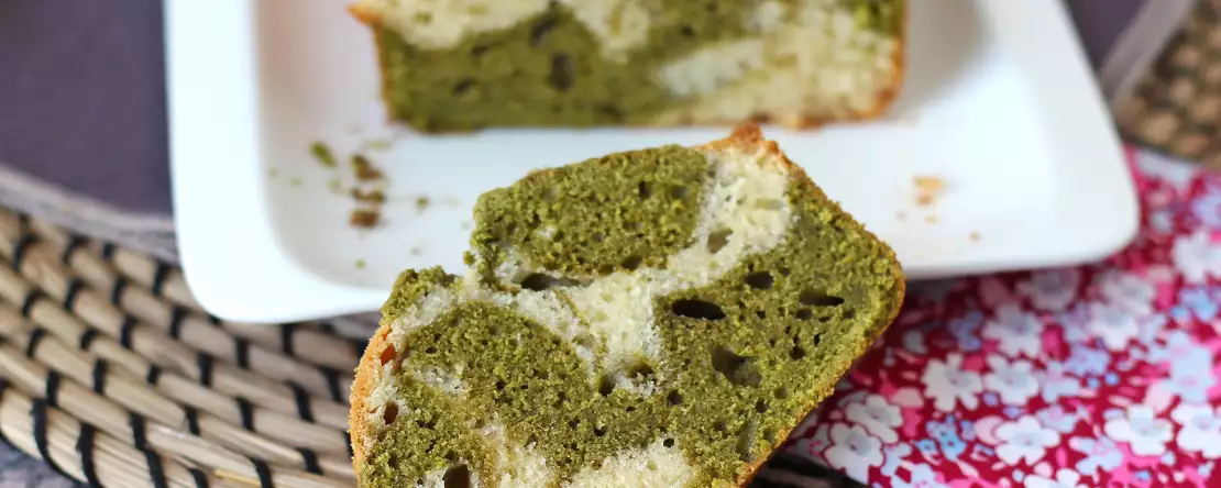 Marmorkuchen mit matcha-tee