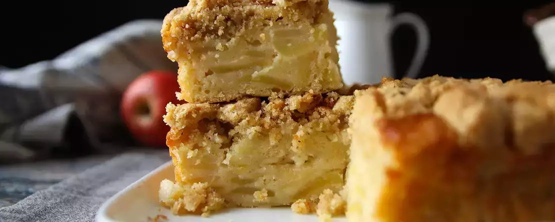 Apfelkuchen mit streuseln : saftig und knusprig