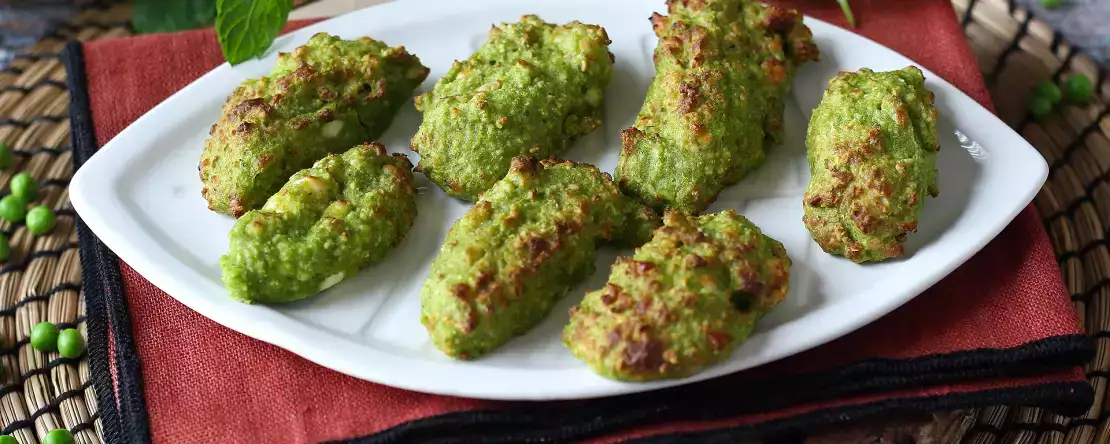 Erbsen-feta-bällchen aus dem airfryer : schnell und vegetarisch