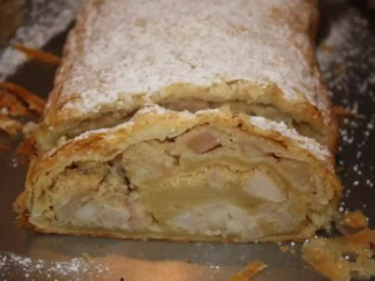 Rezept Birnen-mandelstrudel im blätterteig