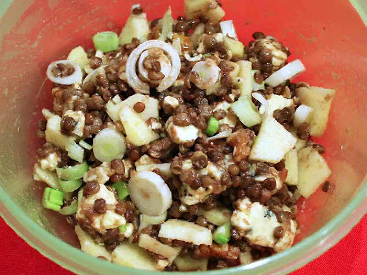 Rezept Morgendlicher ablauf oder linsensalat mit gorgonzola, apfel und walnüssen