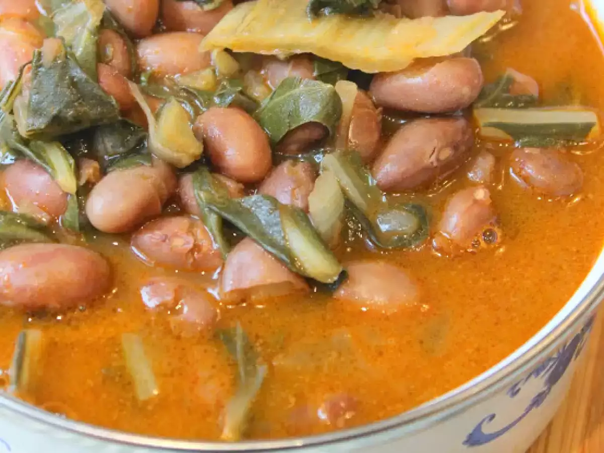 Rezept Pazılı barbunya yemeği / mangold-bohnensuppe