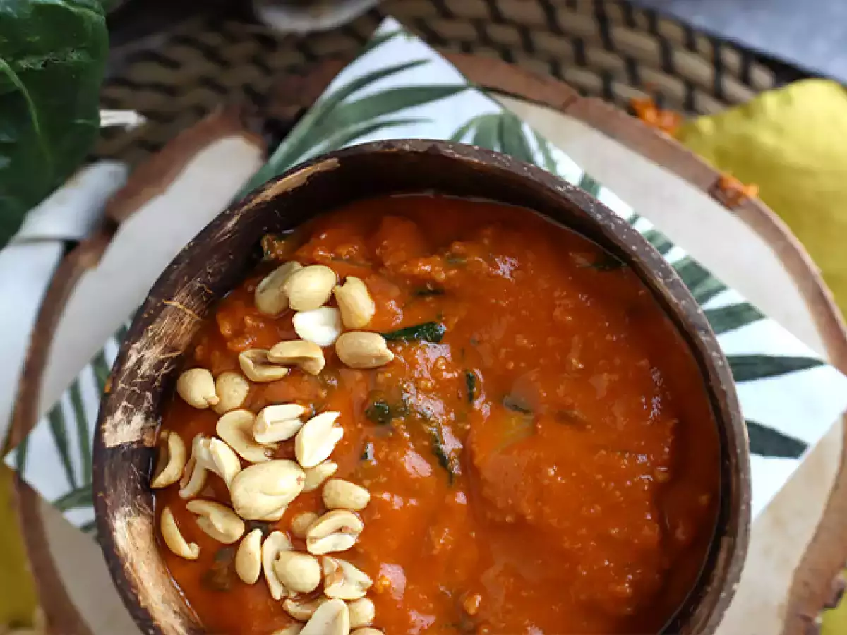 Rezept Afrikanische erdnusssuppe mit tomaten und mangold