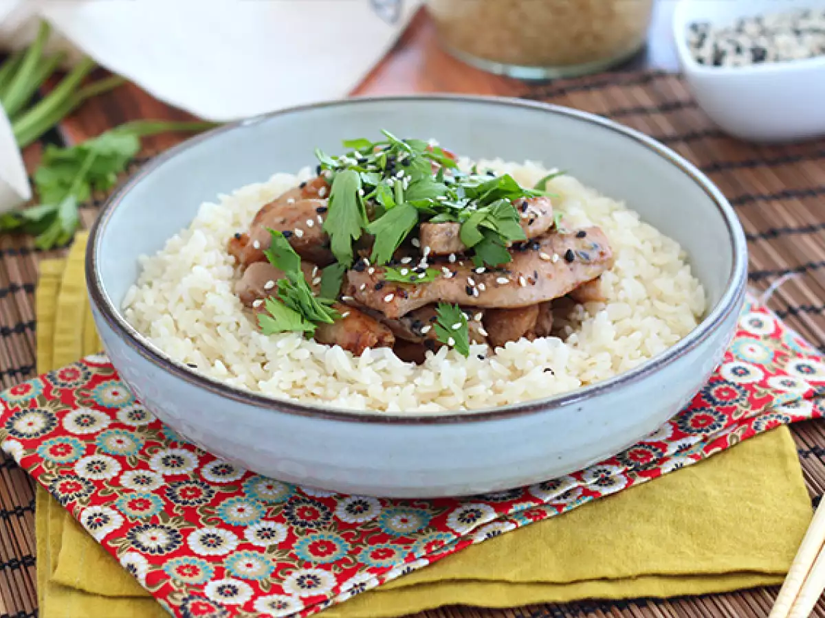 Rezept In sojasauce und honig mariniertes hähnchen
