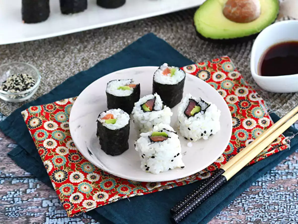 Rezept Räucherlachs und avocado-maki