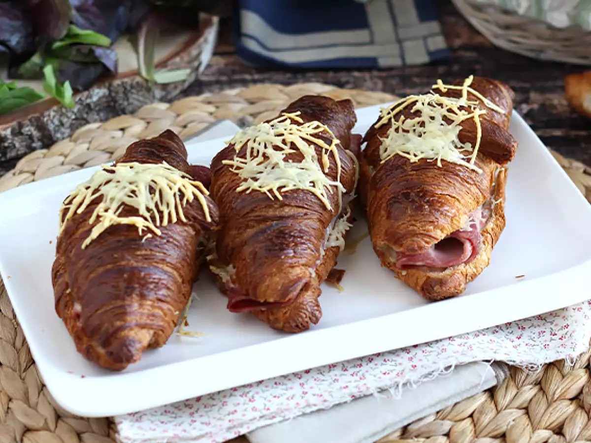 Rezept Croissants mit schinken und käse