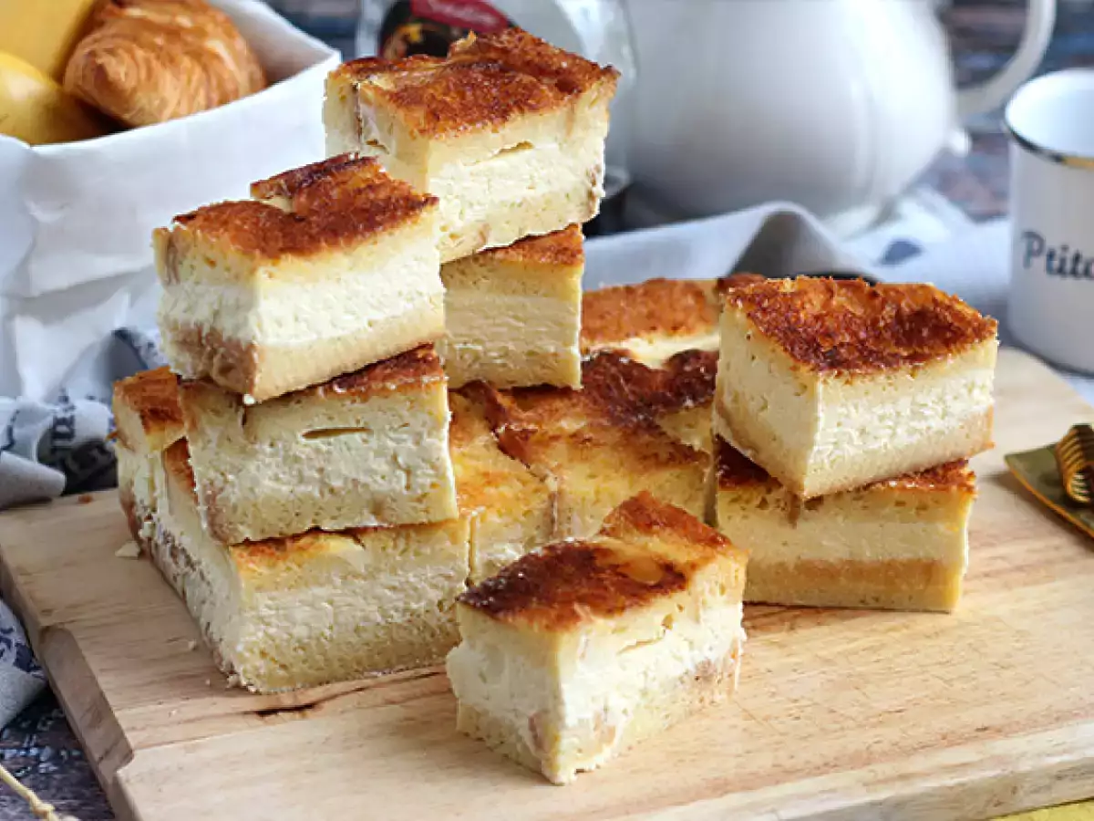 Rezept Käsekuchen-riegel mit französischem toast