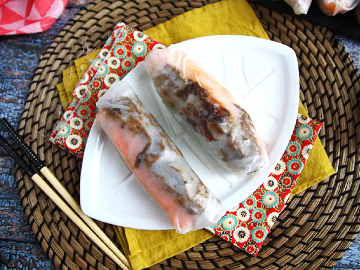 Rezept Frühlingsrollen – mariniertes rindfleisch