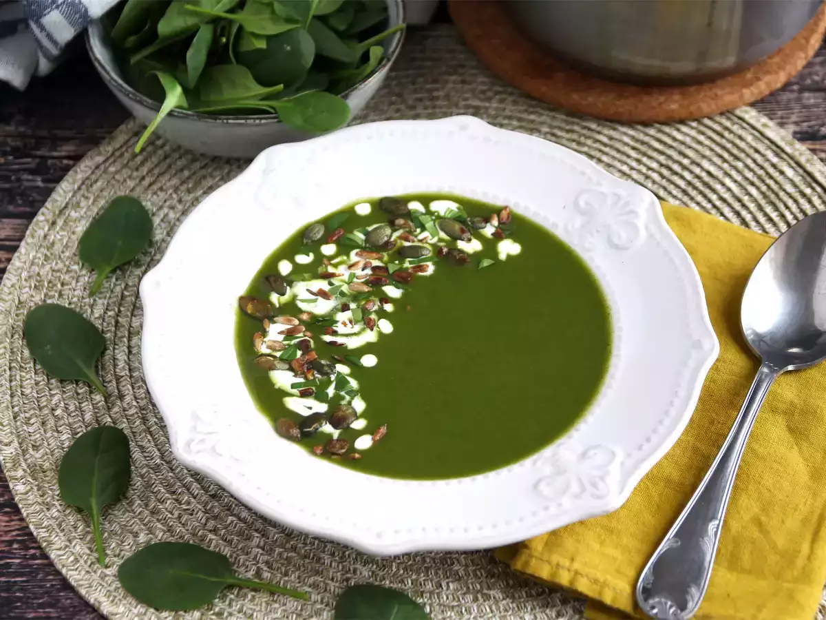 Rezept Spinatsuppe, der trick, damit jeder gemüse isst!