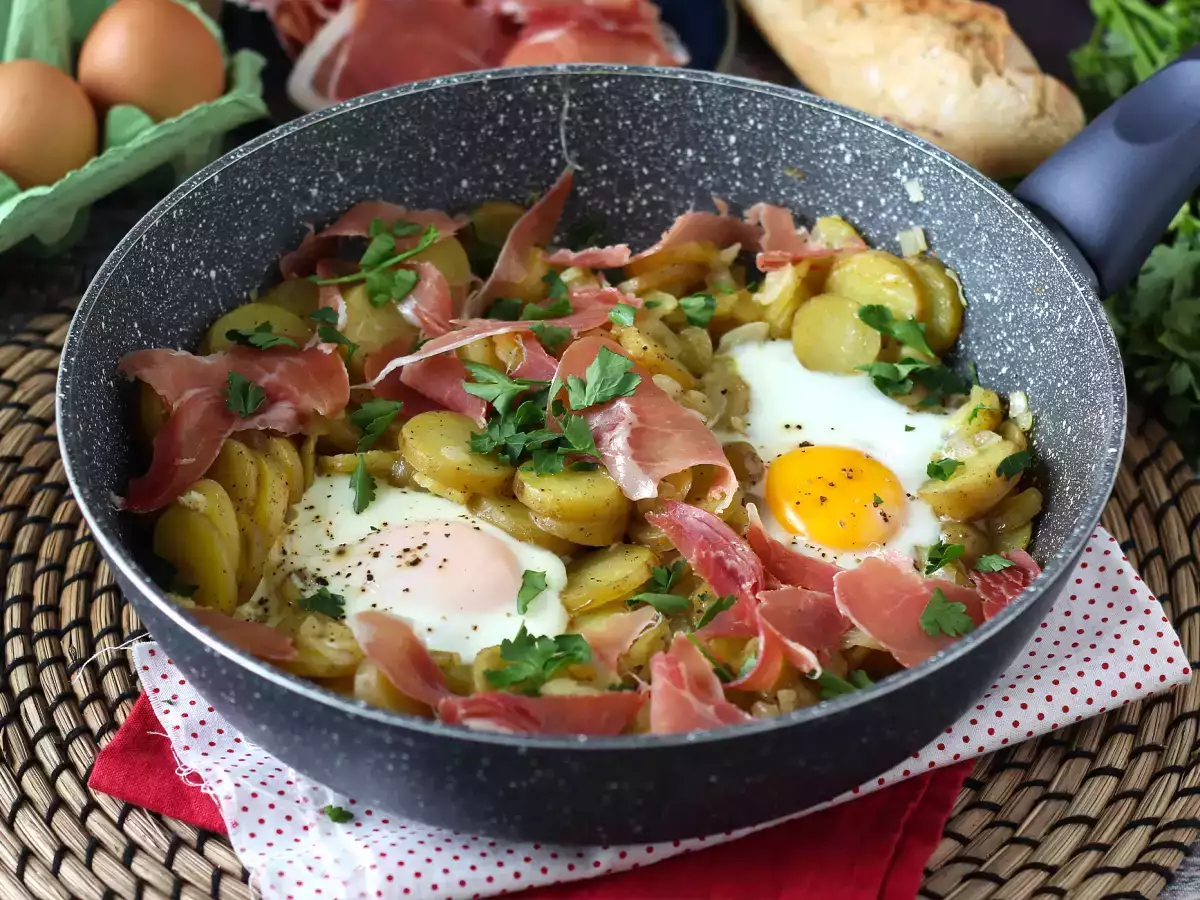 Rezept Huevos rotos, das supereinfache spanische rezept aus kartoffeln und eiern