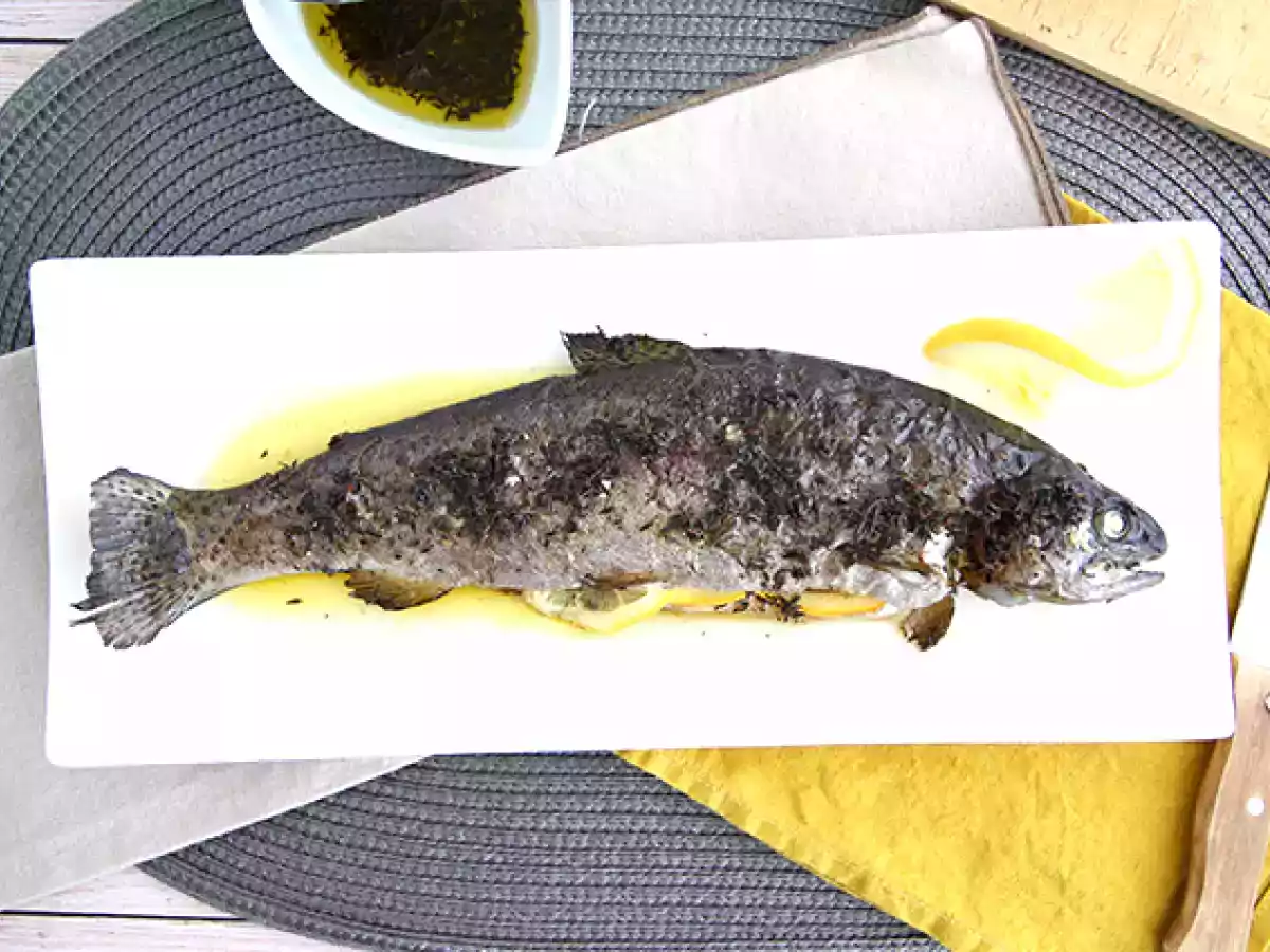 Rezept Gebackene forelle mit thymian und olivenöl