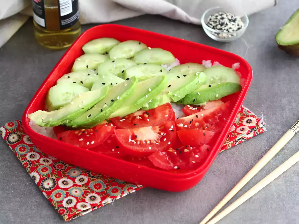 Rezept Bento vegan (rezept für reis mit essig)