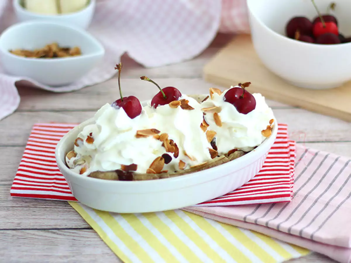 Rezept Banana split, das berühmte eisdessert
